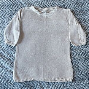 Forever 21 Cream Crew Neck Sweater